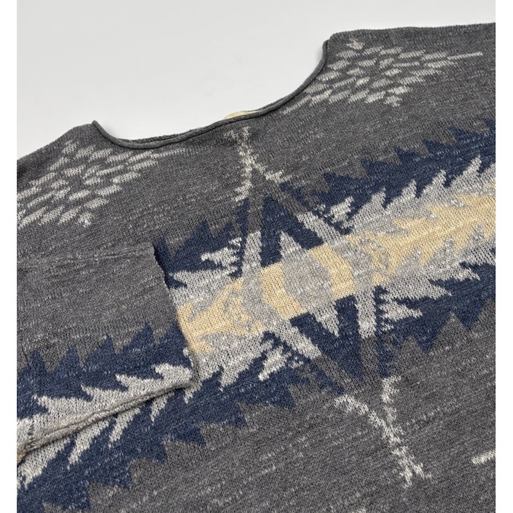 Denim & Supply Ralph Lauren Women's L Cotton Gray Aztec Round Neck Sweater‎